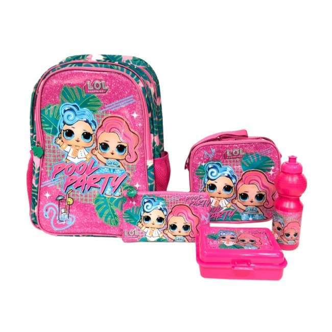 L.O.L. Surprise 5-in-1 Trolley Bag Set - School Combo for Girls
