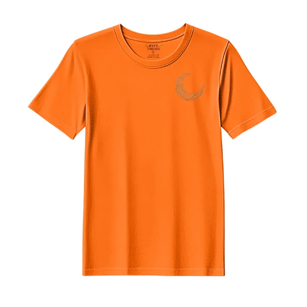 BYFT Threads Embroidered For You T-Shirt - Golden Crescent Noor Designed