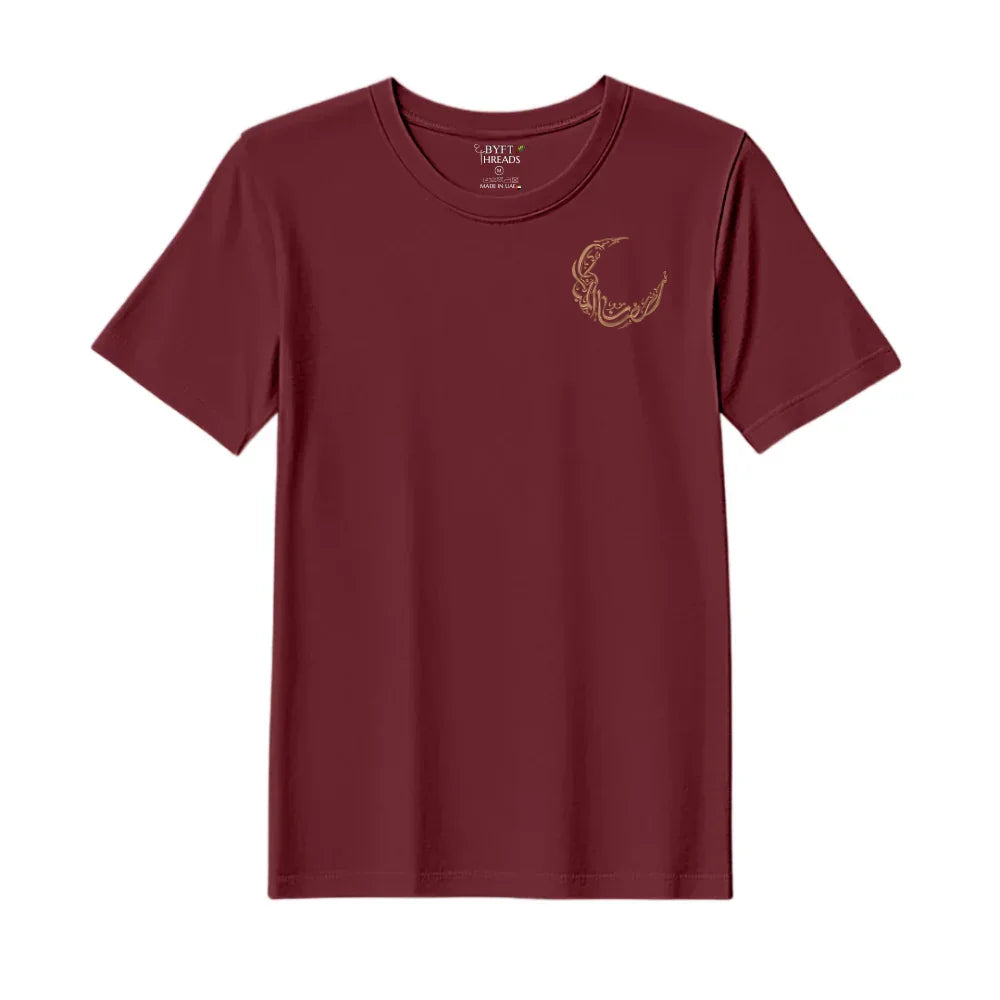 BYFT Threads Embroidered For You T-Shirt - Golden Crescent Noor Designed