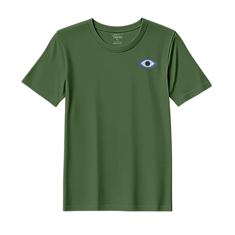 BYFT Threads Evil Eye Embroidery T Shirt