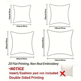 BYFT 4pcs Christmas Pillow Covers - Reversible -Style Cushion Covers with Zipper Closure, 44.96x44.96 cm, Red & Green Holiday Decorations, Machine Washable Polyester