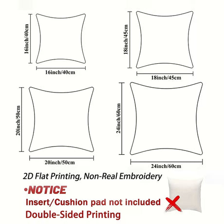 BYFT 4pcs Christmas Pillow Covers - Reversible -Style Cushion Covers with Zipper Closure, 44.96x44.96 cm, Red & Green Holiday Decorations, Machine Washable Polyester