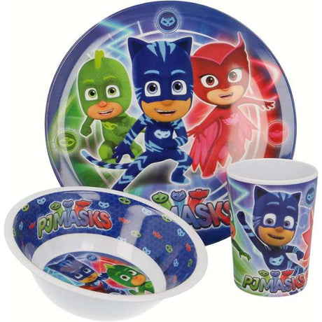 Disney 3Pcs Melamine Set W/O Rim Pj Masks