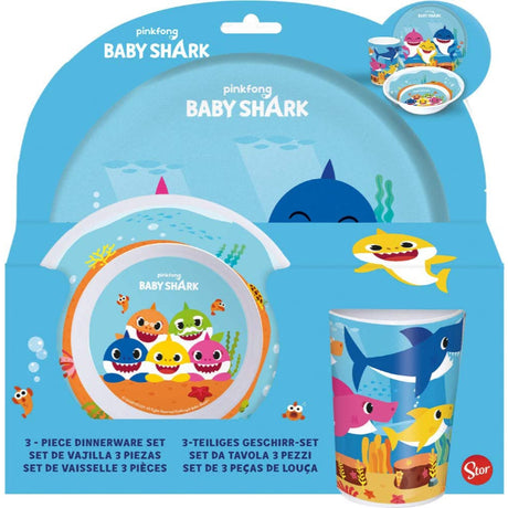 Disney 3Pcs Melamine Set W/O Rim Baby Shark