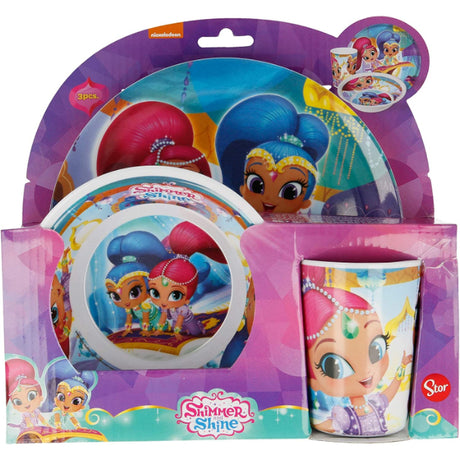 Disney 3 Pcs Melamine Set Shimmer And Shine Palace
