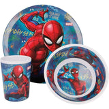 Disney 3Pcs Melamine Snack Set Spiderman Graffiti