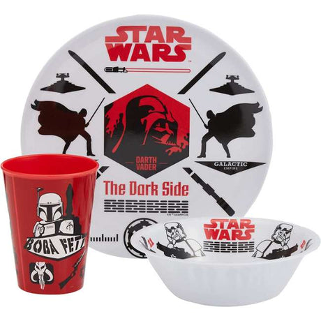 Disney 3Pcs Melamine Set W/O Rim Star Wars Empire Icons