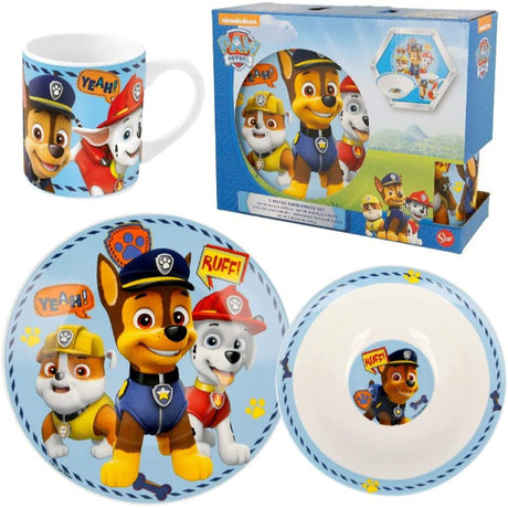 Nickelodeon 3Pcs Dinner Set Paw Patrol Boy Icons