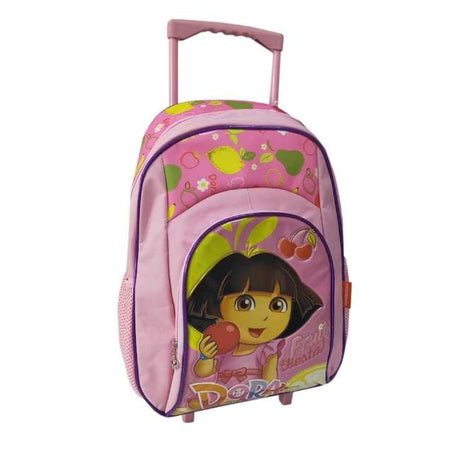 Dora School Bags for Girls - Trolley Bag with Fun Cartoon Design