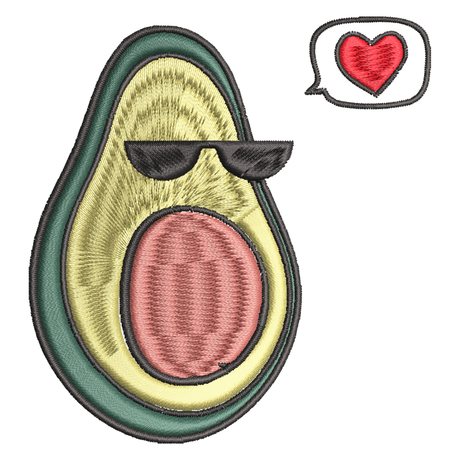 BYFT Embroidered For You Avacado Valentine Designed Male T-Shirt