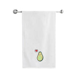 BYFT Embroidered For You Personalised Cotton Towel - Avacado without Pit Design High Quality Embroidery Perfect For Gifting