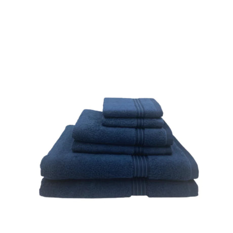 BYFT000911 HOME ESSENTIALS Face Hand Bath Towel Navy Blue Set of 6