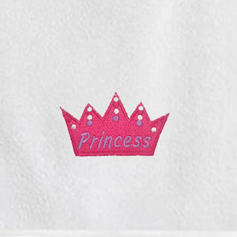 BYFT Embroidered For You Personalised Couple Towel - Prince & Princess Design High Quality Embroidery Perfect For Gifting