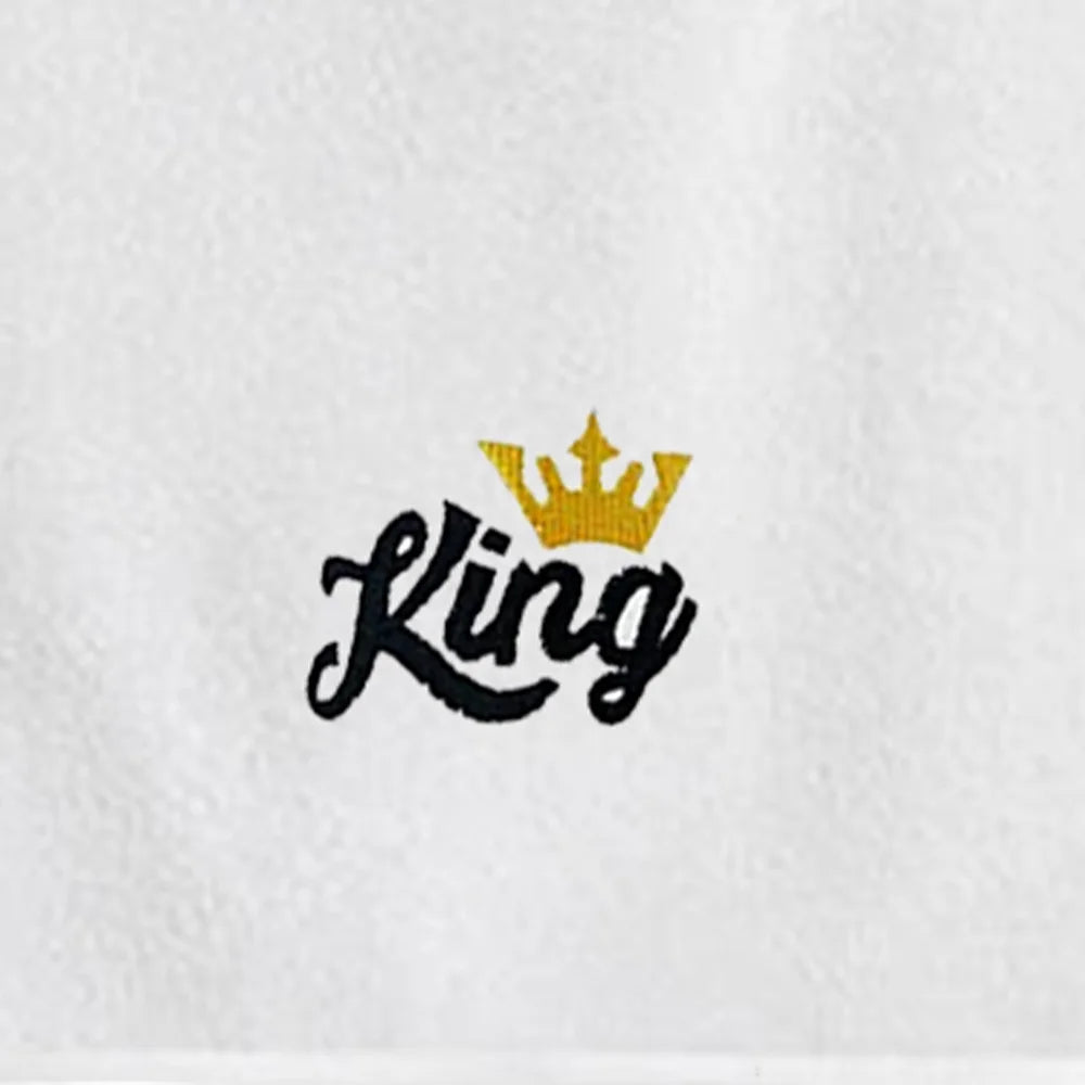 BYFT Embroidered For You Personalised Couple Towel - King & Queen Design High Quality Embroidery Perfect For Gifting