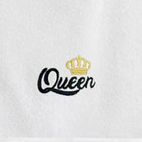 BYFT Embroidered For You Personalised Couple Towel - King & Queen Design High Quality Embroidery Perfect For Gifting