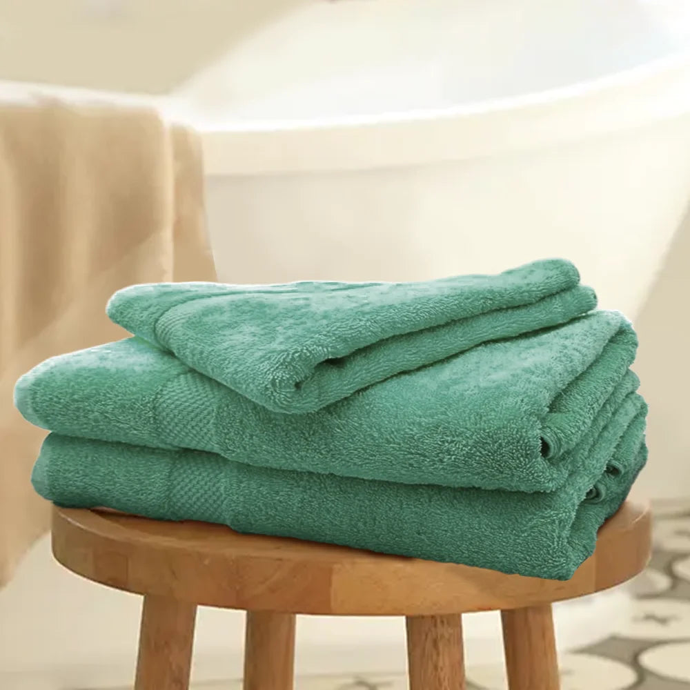 BYFT Gardenia Luxury Cotton Diamond Dobby Towel | Highly Absorbent Quick Dry | Ultrasoft Bath Linen