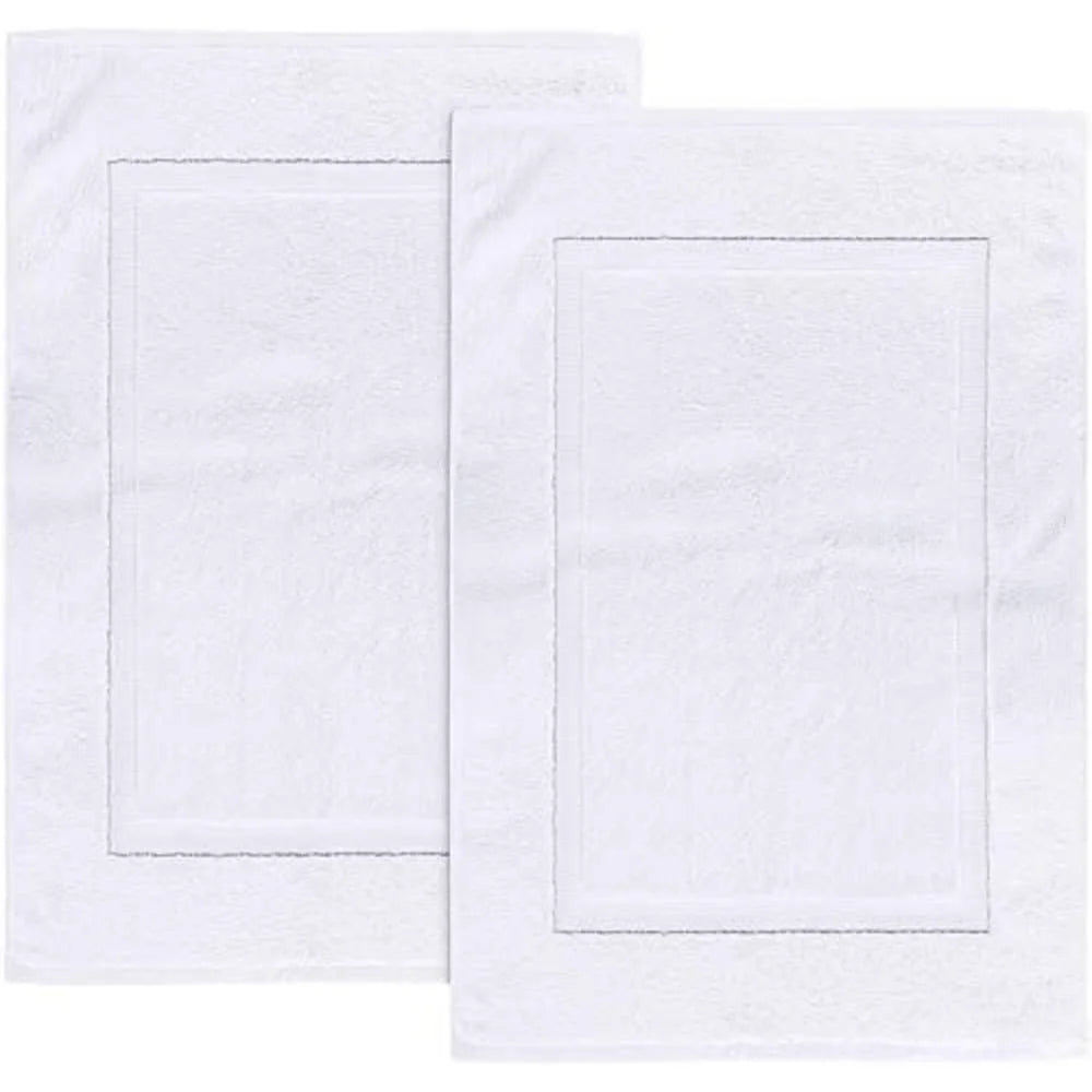 BYFT Iris Cotton Bath Mat Luxury - Soft, Absorbent, Quick-Dry Bath Linen