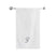 BYFT Embroidered For You Towel Monogrammed Silver Thread Pure Cotton Personalised Initial / Letter / Alphabet Perfect For Gifting