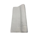BYFT Magnolia Cotton Bath Mat Jacquard Greek Design Luxury - Soft, Absorbent, Quick-Dry Bath Linen