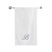 BYFT Embroidered For You Towel Monogrammed Silver Thread Pure Cotton Personalised Initial / Letter / Alphabet Perfect For Gifting