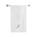 BYFT Embroidered For You Towel Monogrammed Silver Thread Pure Cotton Personalised Initial / Letter / Alphabet Perfect For Gifting