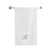 BYFT Embroidered For You Towel Monogrammed Silver Thread Pure Cotton Personalised Initial / Letter / Alphabet Perfect For Gifting