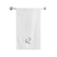 BYFT Embroidered For You Towel Monogrammed Silver Thread Pure Cotton Personalised Initial / Letter / Alphabet Perfect For Gifting