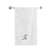 BYFT Embroidered For You Towel Monogrammed Silver Thread Pure Cotton Personalised Initial / Letter / Alphabet Perfect For Gifting