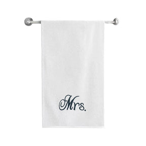 BYFT Embroidered For You Personalised Cotton Towel - Mrs. Design High Quality Embroidery Perfect For Gifting