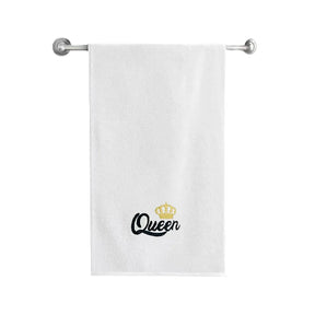BYFT Embroidered For You Personalised Cotton Towel - Queen Design High Quality Embroidery Perfect For Gifting