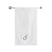 BYFT Embroidered For You Towel Monogrammed Silver Thread Pure Cotton Personalised Initial / Letter / Alphabet Perfect For Gifting
