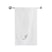 BYFT Embroidered For You Towel Monogrammed Silver Thread Pure Cotton Personalised Initial / Letter / Alphabet Perfect For Gifting
