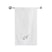 BYFT Embroidered For You Towel Monogrammed Silver Thread Pure Cotton Personalised Initial / Letter / Alphabet Perfect For Gifting
