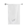 BYFT Embroidered For You Towel Monogrammed Silver Thread Pure Cotton Personalised Initial / Letter / Alphabet Perfect For Gifting