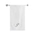 BYFT Embroidered For You Towel Monogrammed Silver Thread Pure Cotton Personalised Initial / Letter / Alphabet Perfect For Gifting