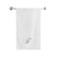 BYFT Embroidered For You Towel Monogrammed Silver Thread Pure Cotton Personalised Initial / Letter / Alphabet Perfect For Gifting