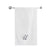 BYFT Embroidered For You Towel Monogrammed Silver Thread Pure Cotton Personalised Initial / Letter / Alphabet Perfect For Gifting