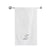 BYFT Embroidered For You Towel Monogrammed Silver Thread Pure Cotton Personalised Initial / Letter / Alphabet Perfect For Gifting