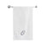 BYFT Embroidered For You Towel Monogrammed Silver Thread Pure Cotton Personalised Initial / Letter / Alphabet Perfect For Gifting