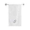 BYFT Embroidered For You Towel Monogrammed Silver Thread Pure Cotton Personalised Initial / Letter / Alphabet Perfect For Gifting