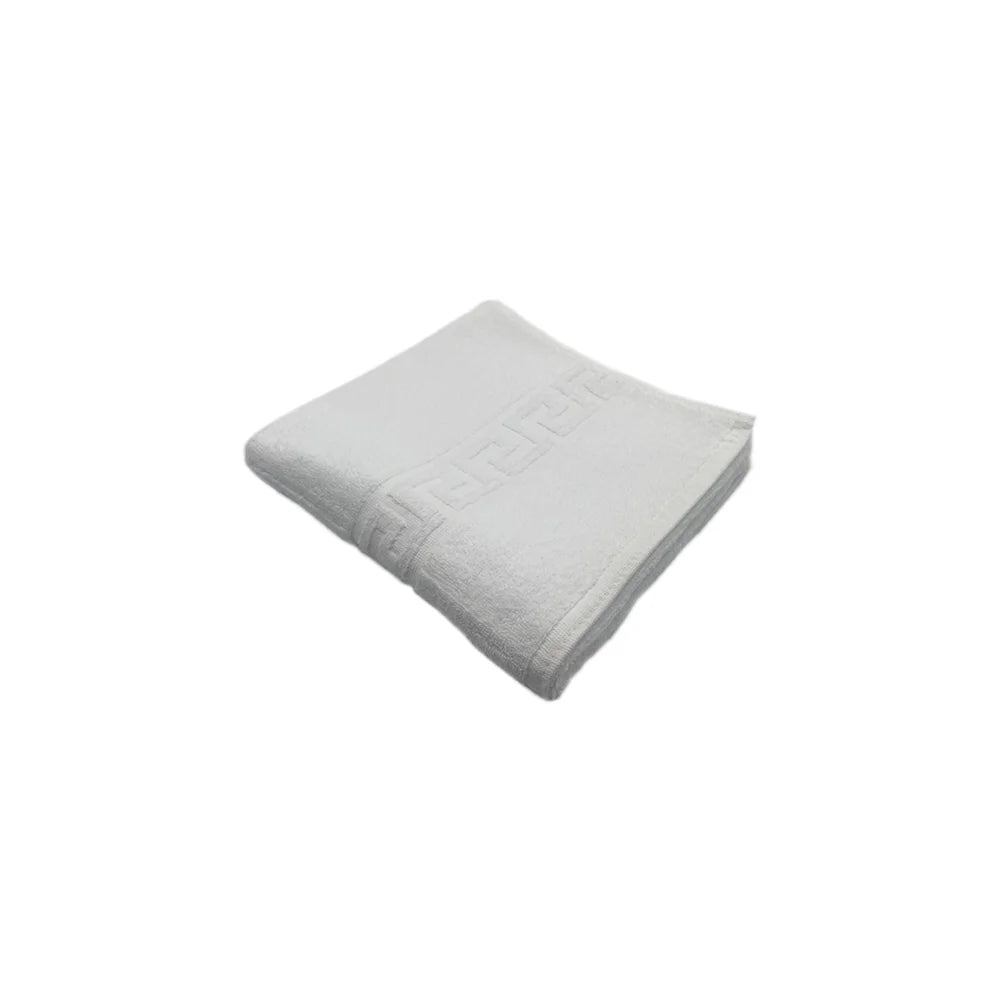 BYFT Magnolia Cotton Towel Set Jacquard Greek Design Luxury - Soft, Absorbent, Quick-Dry Bath Linen