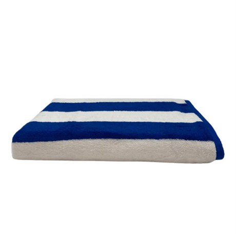 BYFT Petunia Blue - White Large Cabana Stripe 90 x 180 Cm Beach Towel Set of 01
