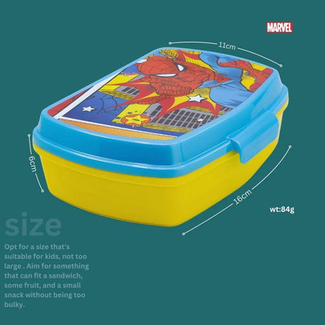 Disney Funny Sandwich Box Spiderman Midnight Flyer 390 Ml