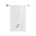 BYFT Embroidered For You Towel Monogrammed Silver Thread Pure Cotton Personalised Initial / Letter / Alphabet Perfect For Gifting