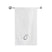 BYFT Embroidered For You Towel Monogrammed Silver Thread Pure Cotton Personalised Initial / Letter / Alphabet Perfect For Gifting