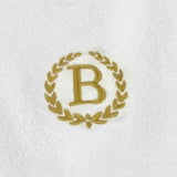 منشفة BYFT المطرزة خصيصًا لك، مصنوعة من القطن الخالص، بخيوط ذهبية، تحمل الأحرف الأولى/الحرف/الأبجدية، مثالية للهدايا