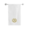 BYFT Embroidered For You Towel Monogrammed Gold Thread Pure Cotton Personalised Initial / Letter / Alphabet Perfect For Gifting