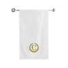 BYFT Embroidered For You Towel Monogrammed Gold Thread Pure Cotton Personalised Initial / Letter / Alphabet Perfect For Gifting