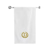 BYFT Embroidered For You Towel Monogrammed Gold Thread Pure Cotton Personalised Initial / Letter / Alphabet Perfect For Gifting