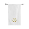 BYFT Embroidered For You Towel Monogrammed Gold Thread Pure Cotton Personalised Initial / Letter / Alphabet Perfect For Gifting